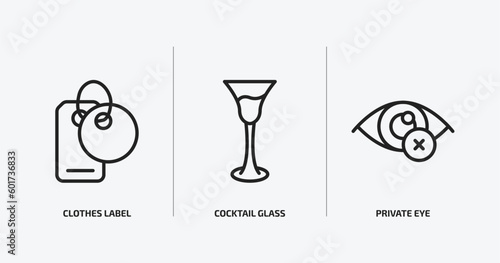 ultimate glyphicons outline icons set. ultimate glyphicons icons such as clothes label, cocktail glass, private eye vector. can be used web and mobile.