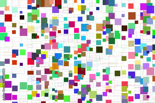 artistic abstract pattern with colorful and empty squares with transparent background  png image 