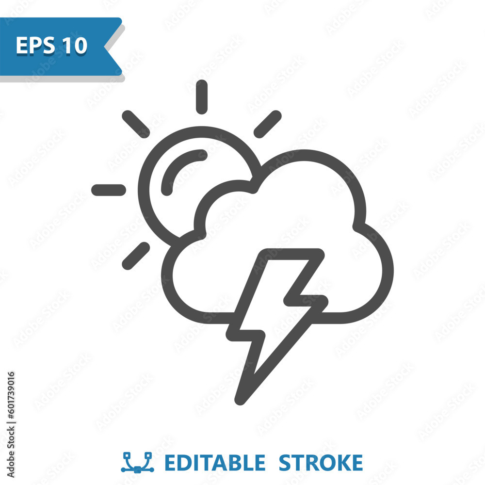Storm Icon - Cloud, Lighting Bolt, Lightning Storm, Weather, Sun Storm Icon - Cloud, Lighting Bolt, Lightning Storm, Weather, Sun