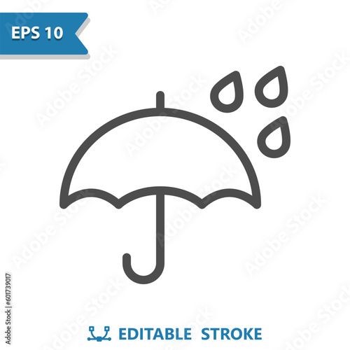 Umbrella, Rain Icon. Raining, Weather, Raindrop, Droplet