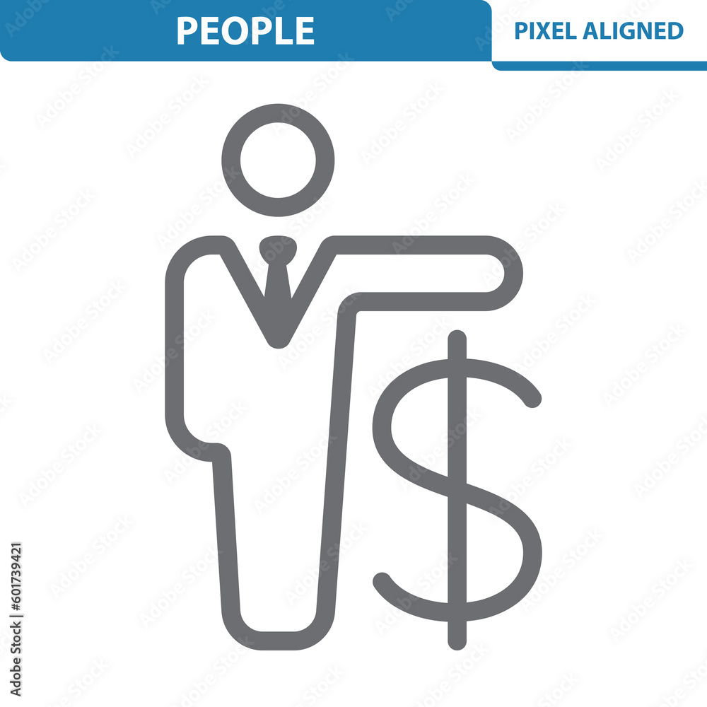 Man Icon. Businessman, Politician, Lawyer, Banker, Broker, Dollar Man Icon. Businessman, Politician, Lawyer, Banker, Broker, Dollar