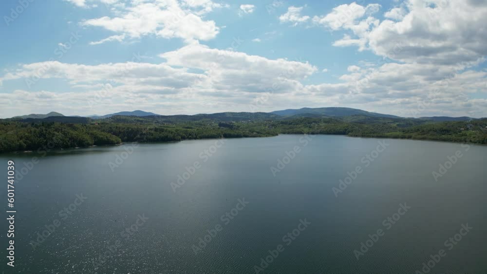 River with islands and green trees River with islands and green trees
