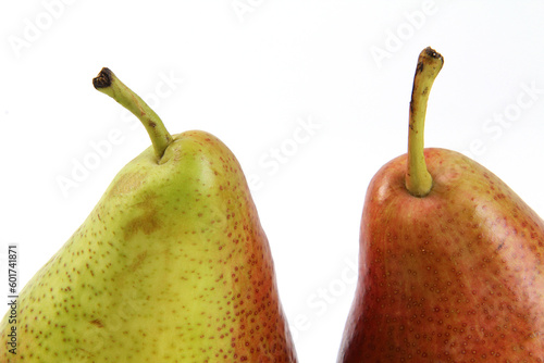 Forelle pair of pears on white BG
