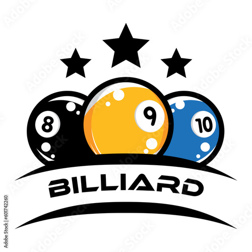 billiard logo design concept vector icon can be used for an app, website or part of a logo