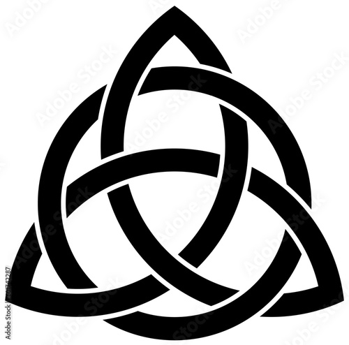 Triquetra symbol on white