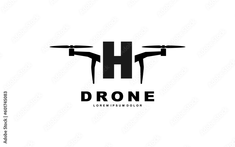 H DRONE letter logo template H DRONE letter logo template