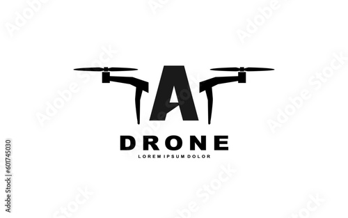 A DRONE letter logo template