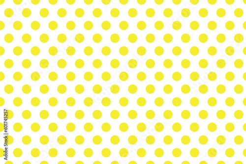 modern yellow polka dot pattern on white background.e