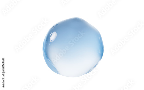 Soft water drop sphere, 3d rendering.
