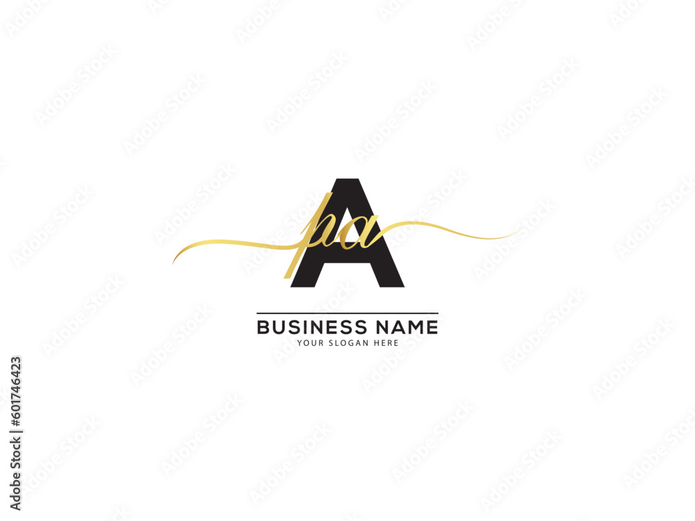 Abstract Bold APA Logo Letter, Hand Drawn Luxury apa paa Signature Letter Logo - obrazy, fototapety, plakaty 
