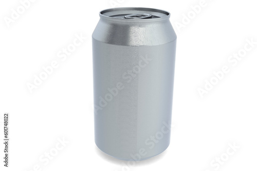 Aluminum blank soda can isolated