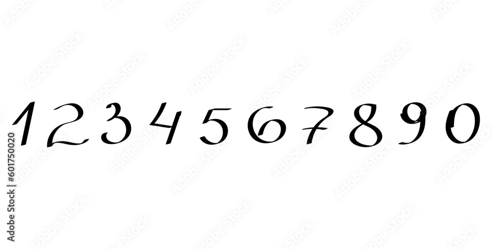 Fototapeta premium Hand drawing numbers