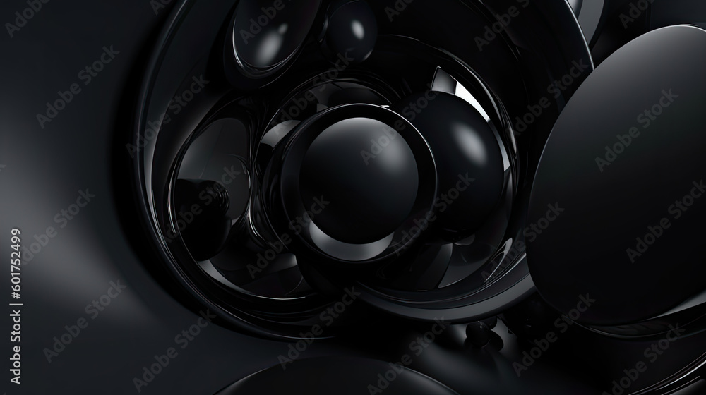 Abstrakter 3D-Hintergrund in schwarz (Generative AI) Abstrakter 3D-Hintergrund in schwarz (Generative AI)