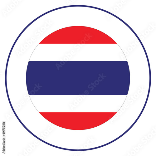 Flag of Thailand in circle. Round Thai flag Free Download Flag of Thailand in circle. Round Thai flag - GFXLoad