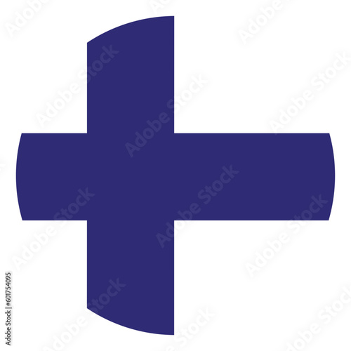Finland flag in circle. Flag of Finland round icon