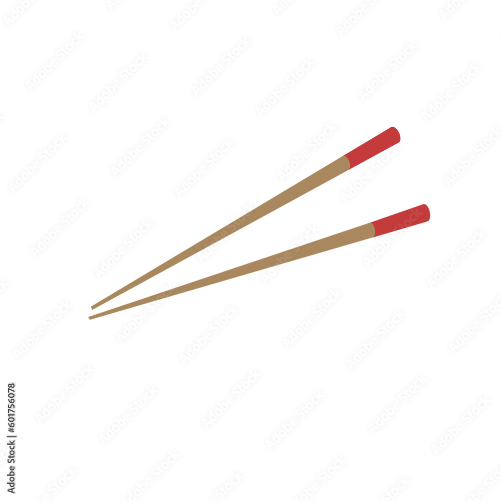 Chopsticks. Simple vector design. Asian food, noodles, sushi.