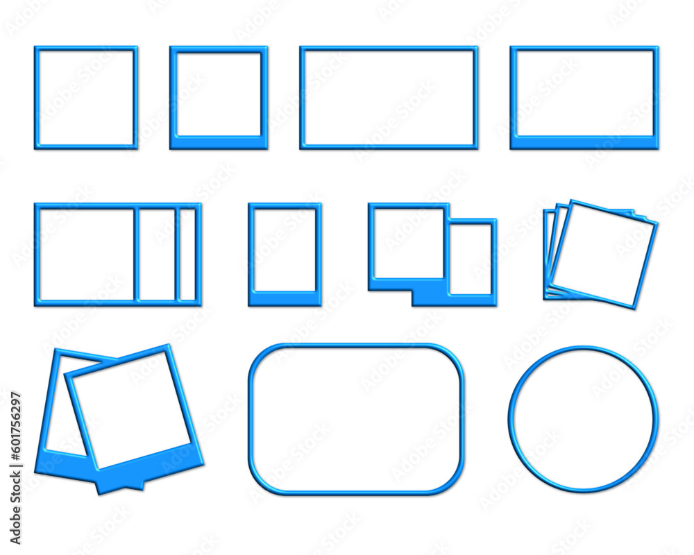 Realistic 3D picture frame collection with shadows isolated on transparent background. Blank frame border mockups. Realistic 3D picture frame collection with shadows isolated on transparent background. Blank frame border mockups.