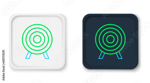 Line Target sport icon isolated on white background. Clean target with numbers for shooting range or shooting. Colorful outline concept. Vector