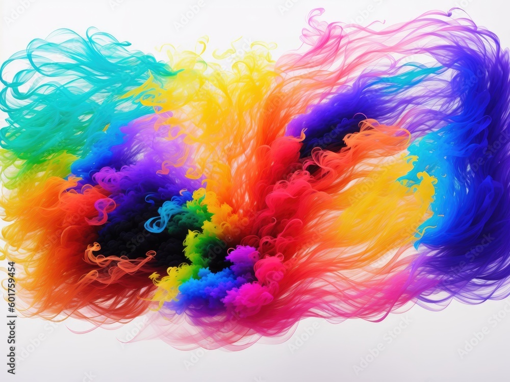 Multicolored smoke. Created by a stable diffusion neural network.
