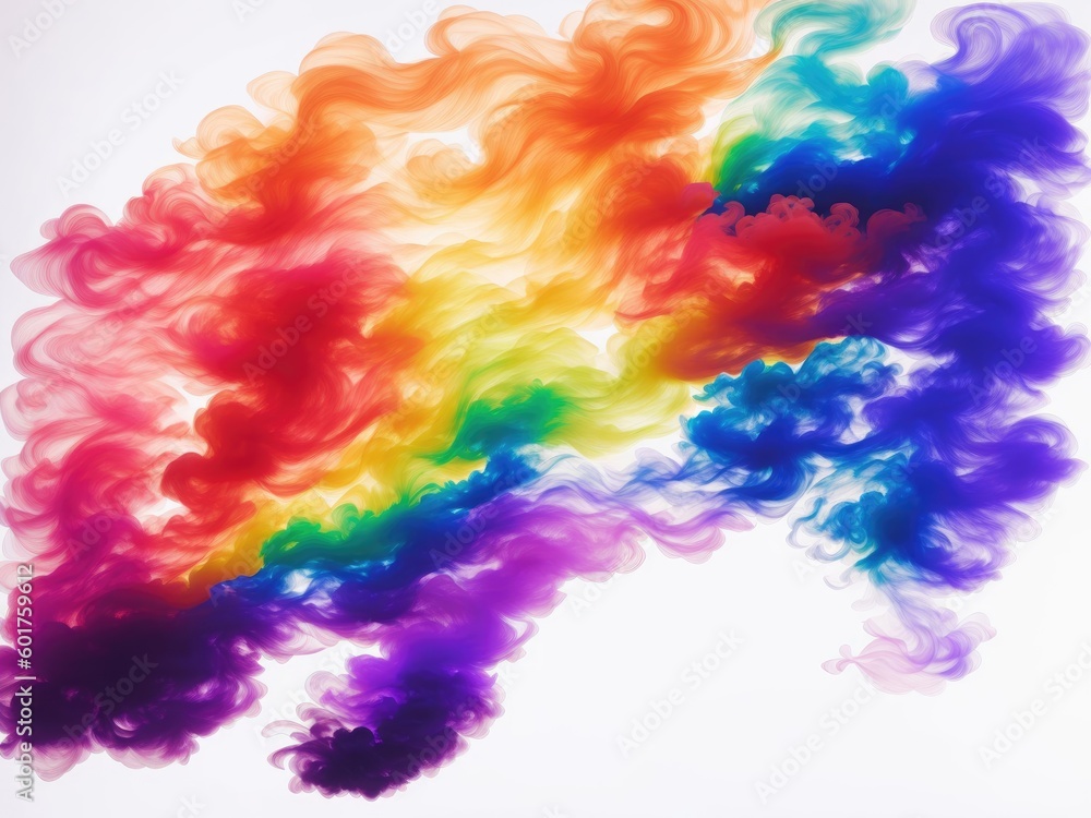 Multicolored smoke. Created by a stable diffusion neural network.