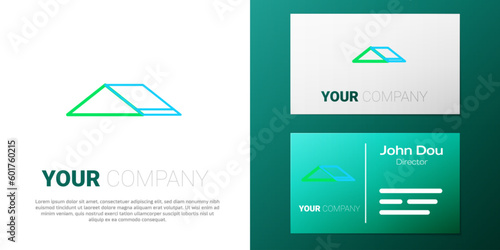 Line Skate park icon isolated on white background. Set of ramp, roller, stairs for a skatepark. Extreme sport. Colorful outline concept. Vector