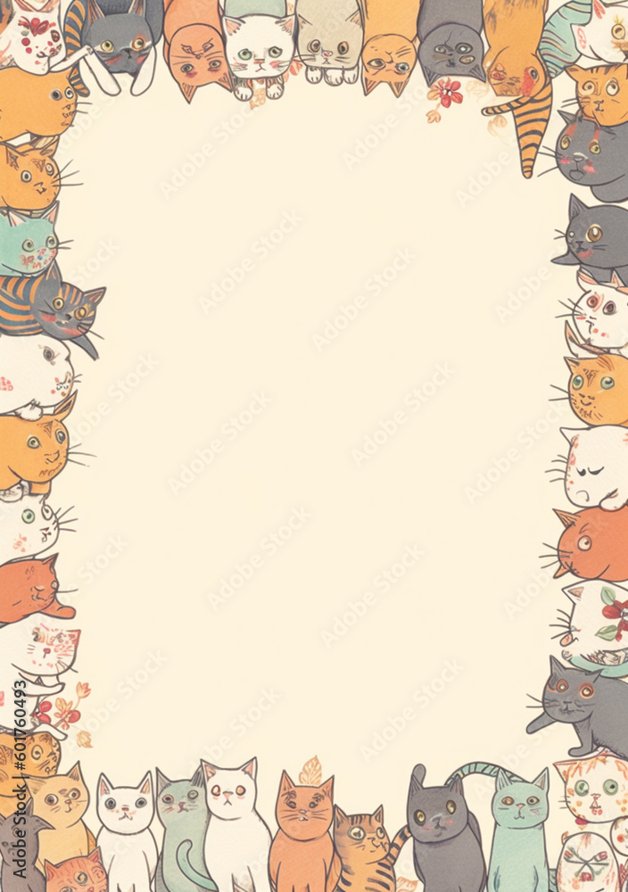 Fototapeta premium Stationery for various occasions, with floral, animal and nature prints.