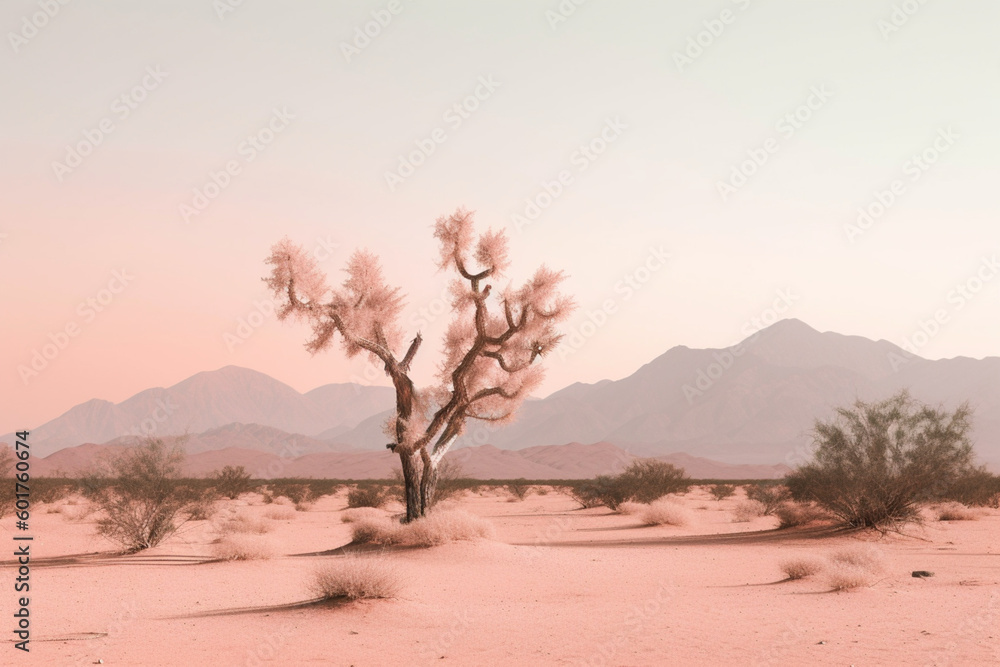 Minimalist desert scene