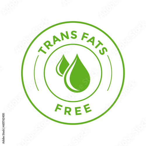 Trans fat free icon. Vector illustration.