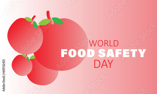 World food safety day. background, banner, card, poster, template. Vector illustration.