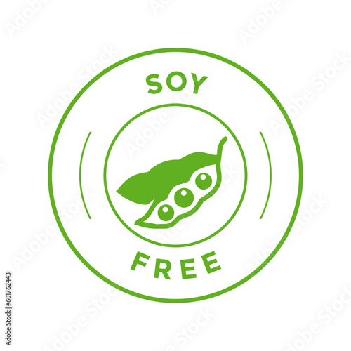 soy free green outline icon