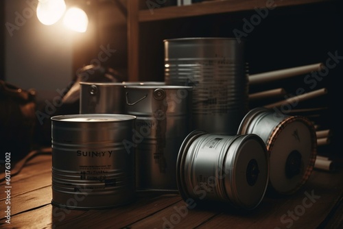 Recorded music stored in a can or pre-recorded music that lacks originality. Generative AI