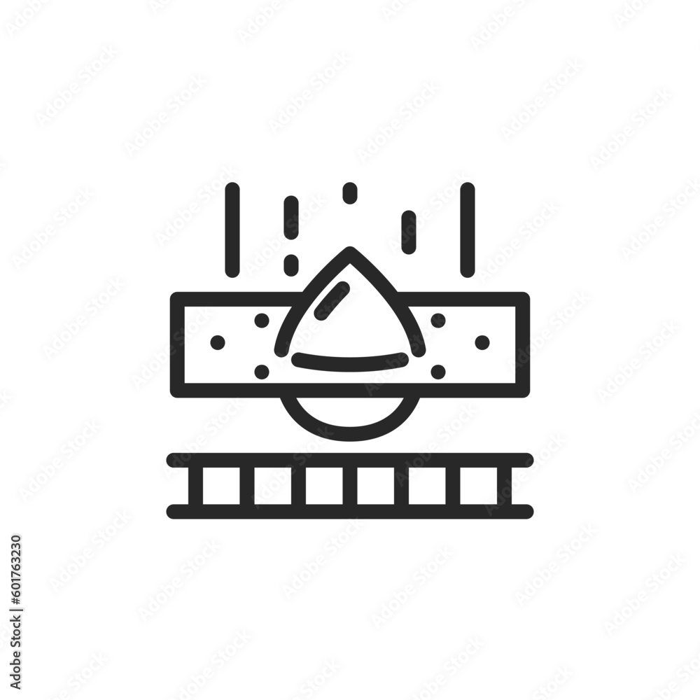 Water Filtration Process Icon. Vector Illustration of a Water Drop