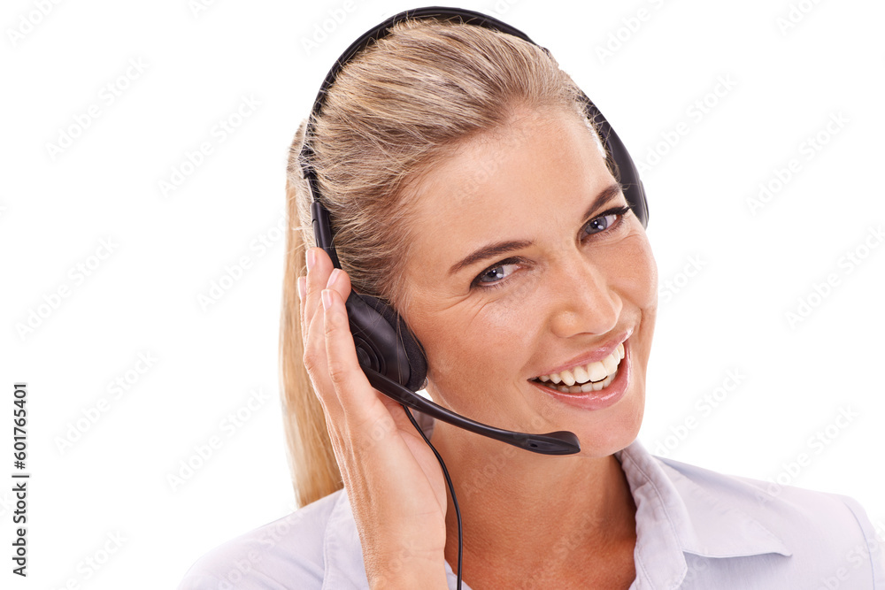 Call center, face portrait and smile of woman in customer service isolated on a transparent png background. Telemarketing, contact us and female person, sales agent or consultant with headphones. Call center, face portrait and smile of woman in customer service isolated on a transparent png background. Telemarketing, contact us and female person, sales agent or consultant with headphones.