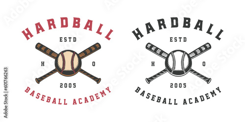 Vintage retro baseball sport emblem, logo, badge, label. mark, poster or print. Monochrome Graphic Art. Vector Illustration.