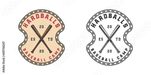 Vintage retro baseball sport emblem, logo, badge, label. mark, poster or print. Monochrome Graphic Art. Vector Illustration.