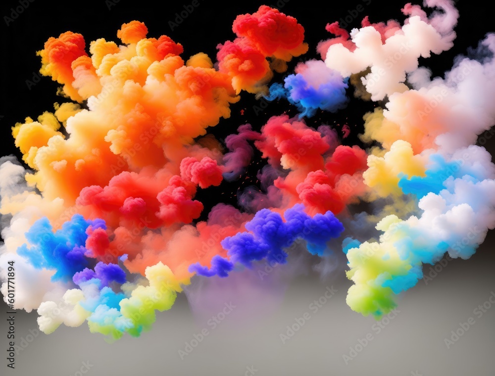 Multicolored fire with smoke. Created by a stable diffusion neural network. Multicolored fire with smoke. Created by a stable diffusion neural network.