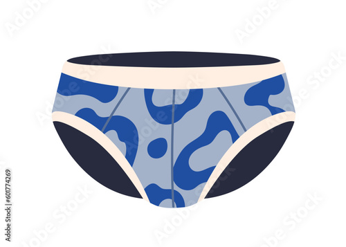 Men panties, briefs. Male underwear, pants design with abstract print. Mens u...
