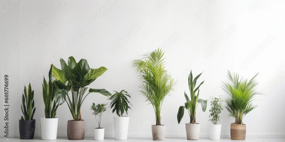 Fototapeta premium House plants, home gardening concept, generative ai illustration