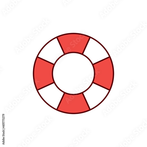 Colorful lifebuoy illustration. equipment of rescuers to save drowning people.