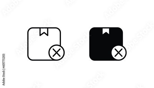 Delivery Cancel icon design with white background stock illustration photo