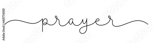 PRAYER black vector calligraphy banner
