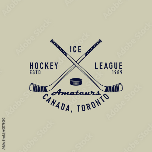 Canvas Print Ice and Gross Hockey sticks