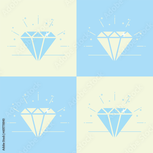 Logo Jewelry Diamonds. Still Brend luxury. Vectod design. More in profil.