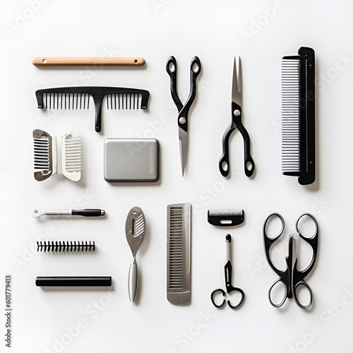 set of tools for hair barber generative ai