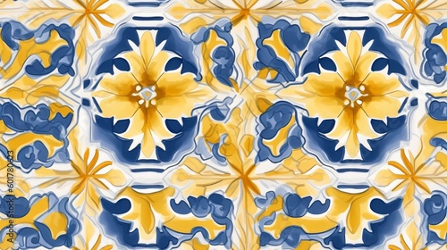 Flat decorated Italian majolica tiles design