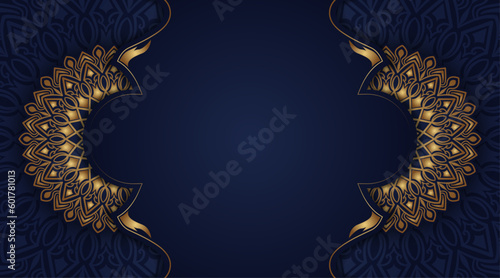 luxury background with golden mandala ornament