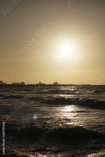 Sun set on the mediterranean in Alexandria