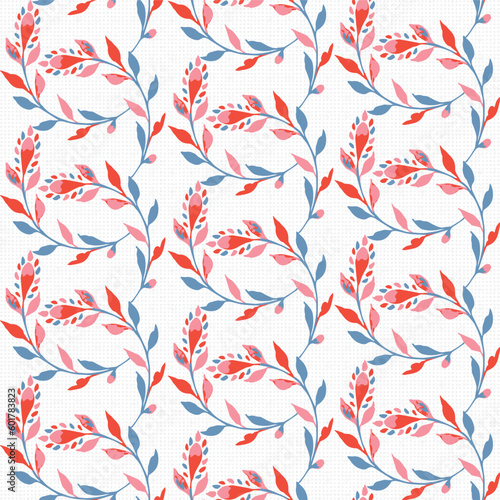 Abstract grunge texture Textile background pattern.seamless small red,blue vector flowers with white texture pattern on white background.spring,summer flower pattern design.