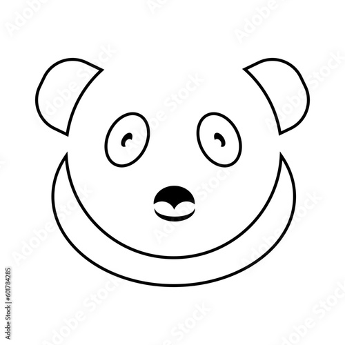 panda icon illustration vector