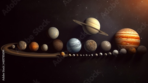 Knolling of Solar System with Planets and Moons